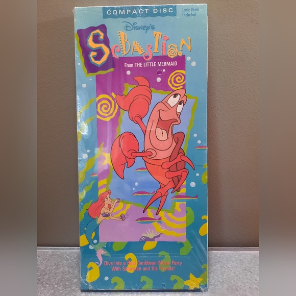 Disney's Sebastian The Little Mermaid 1990 CD Long Box SEALED - Picture 1 of 3